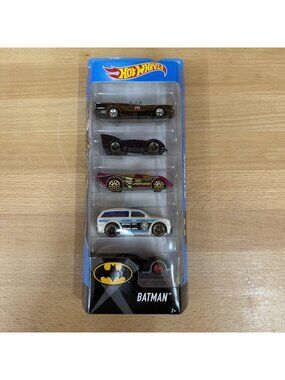 Hot Wheels Mattel Batman Vehicle Die-cast 1:64 5 Pack Car DVF92 New
